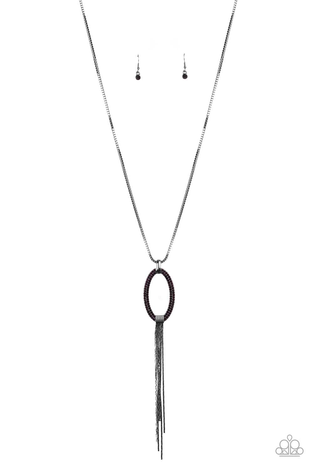 Paparazzi Accessories Necklace Head OVAL Heels - Purple