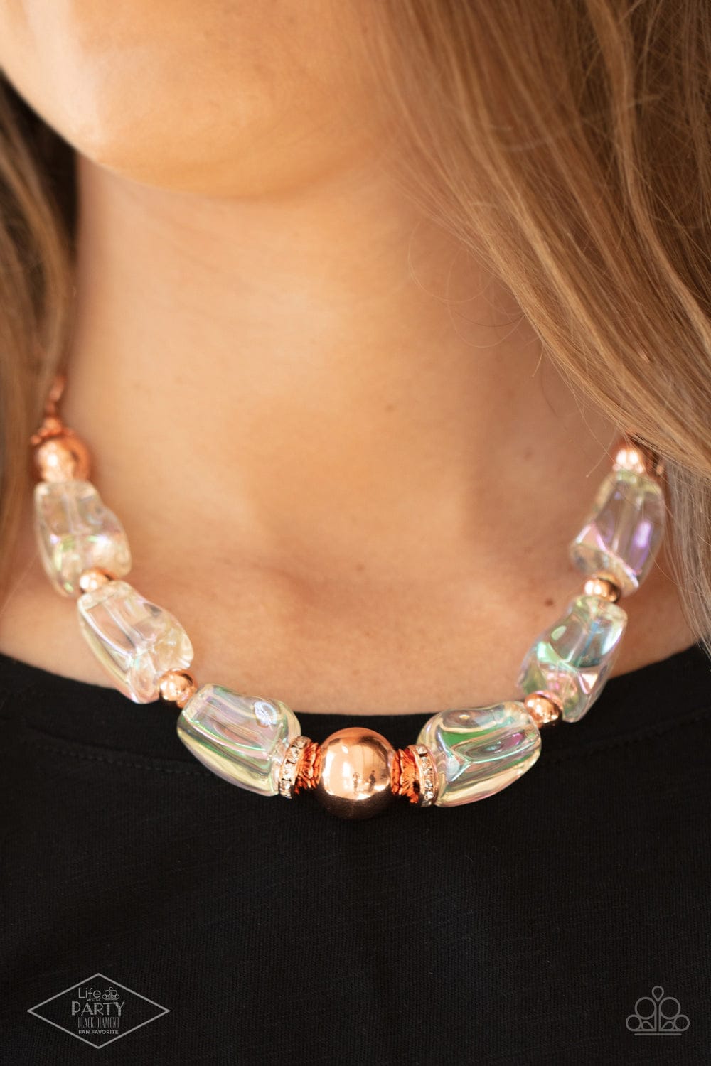 Paparazzi Accessories Necklace Iridescently Ice Queen - Copper