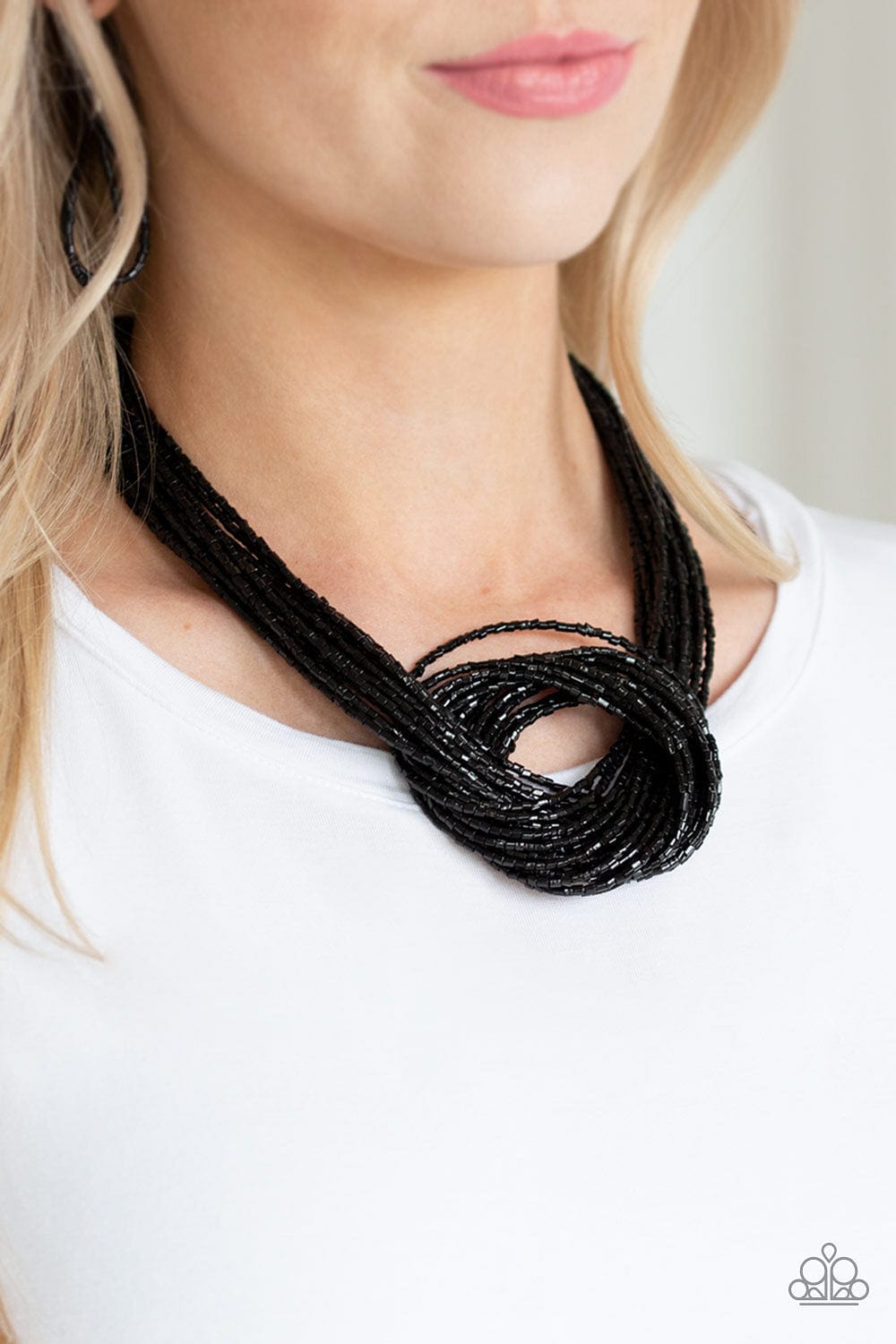 Paparazzi Accessories Necklace Knotted Knockout - Black