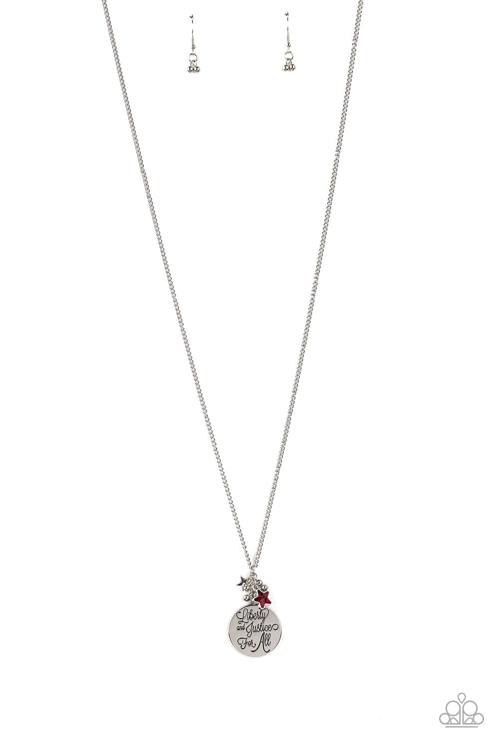 Paparazzi Accessories Necklace Liberty And Justice For All - Red