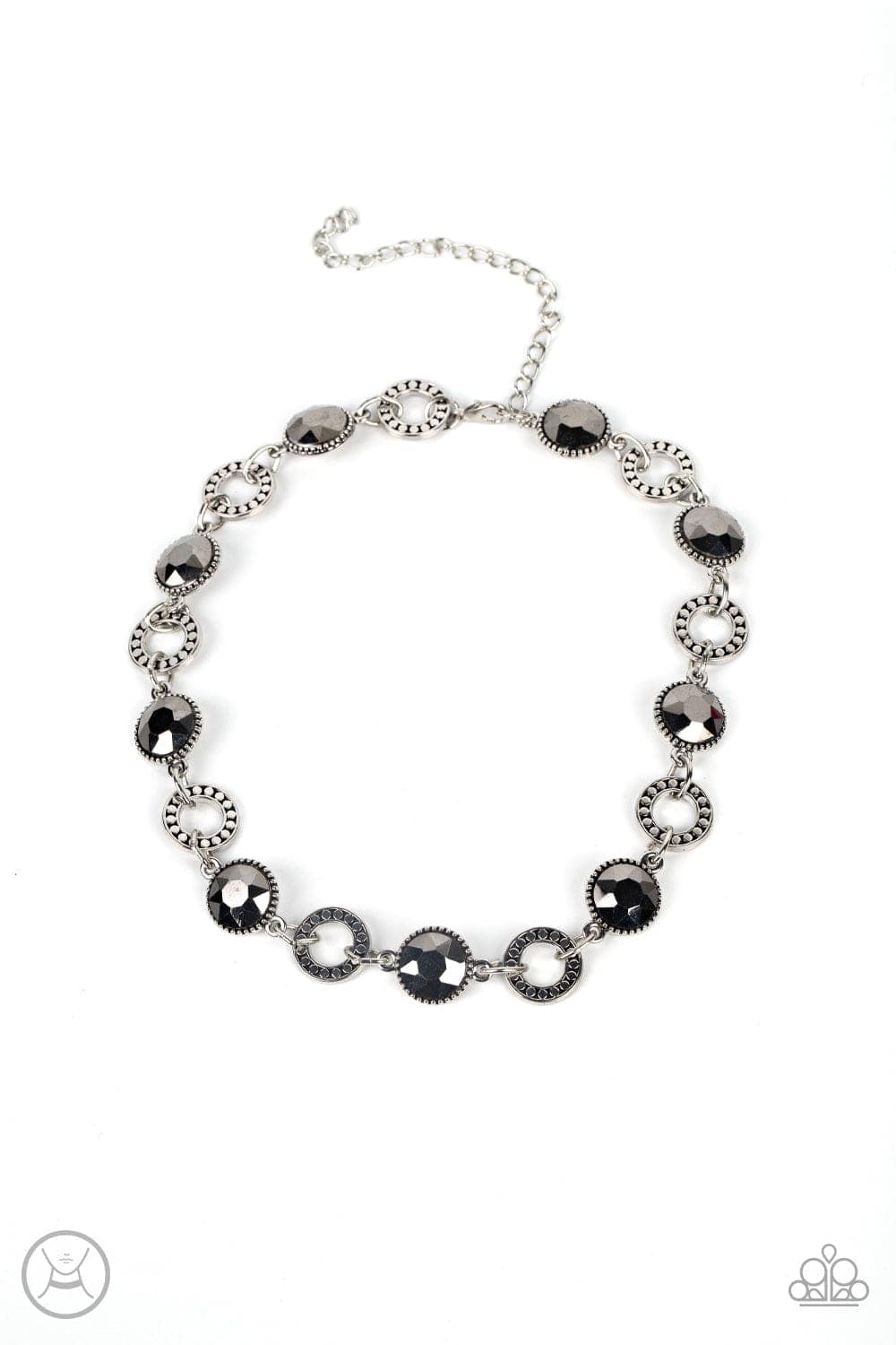 Paparazzi Accessories Necklace Rhinestone Rollout - Silver