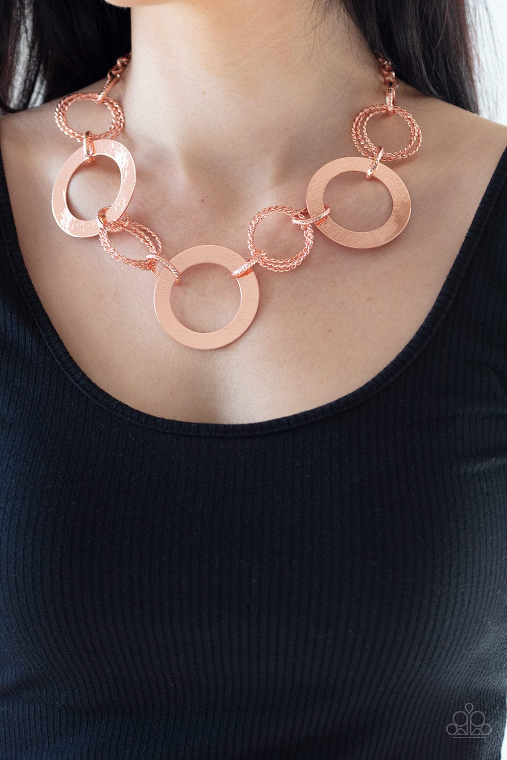 Paparazzi Accessories Necklace Ringed in Radiance - Copper