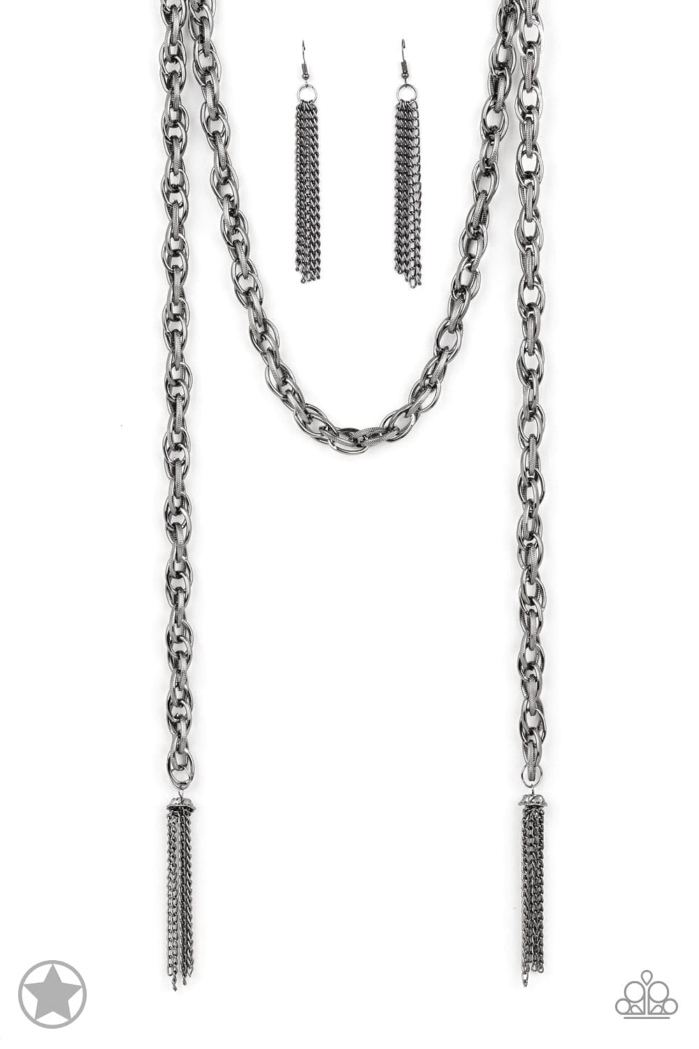Paparazzi Accessories Necklace SCARFed for Attention - Gunmetal