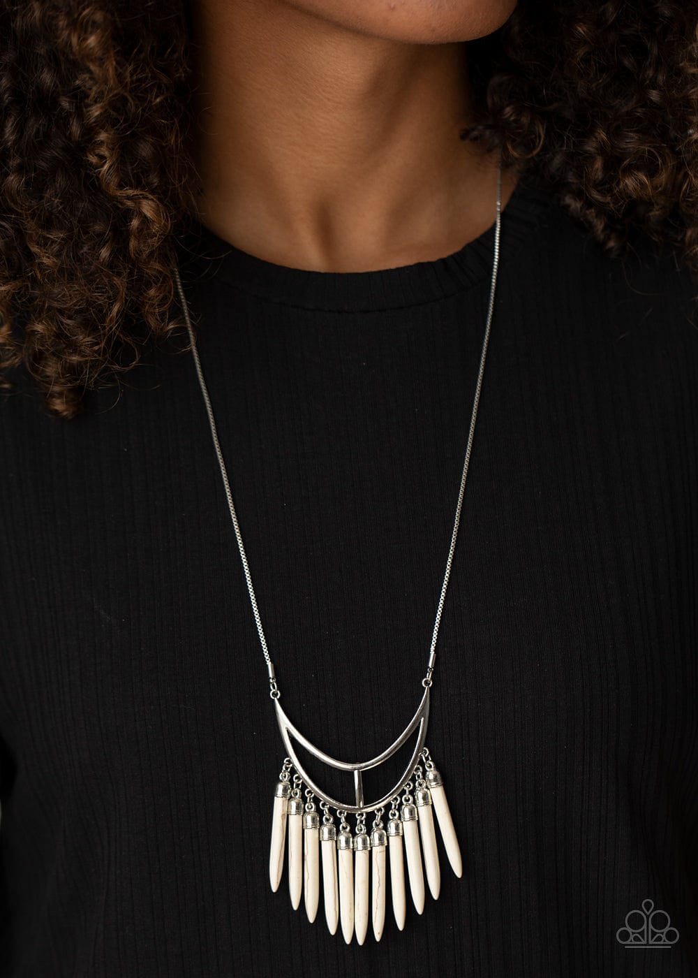 Paparazzi Accessories Necklace Stone Age A-Lister - White