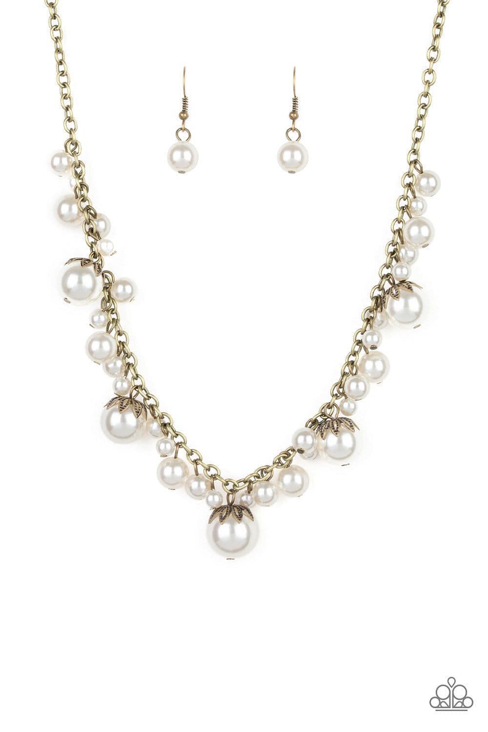 Paparazzi Accessories Necklace Uptown Pearls - Brass