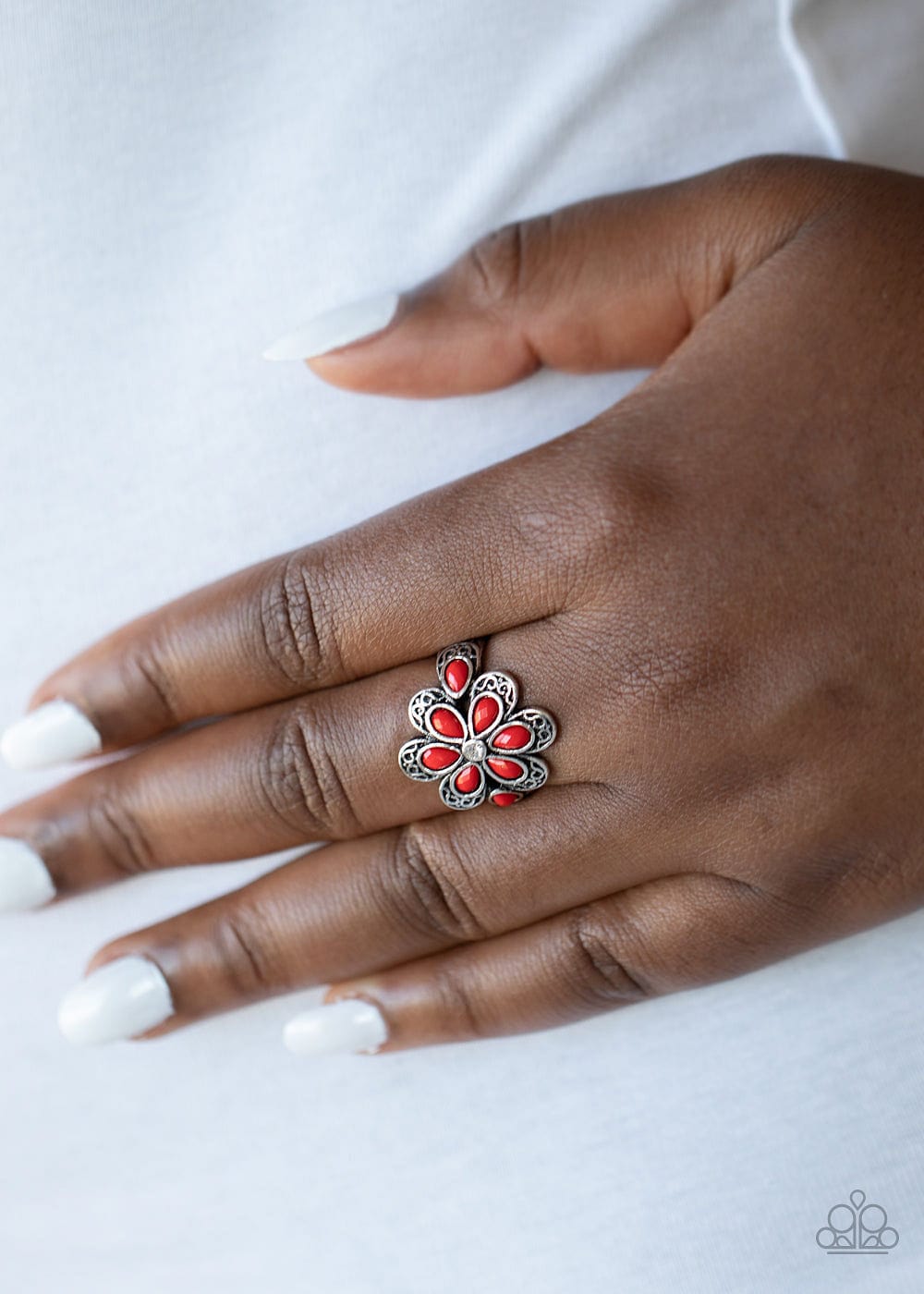 Paparazzi Accessories Ring Fruity Florals - Red