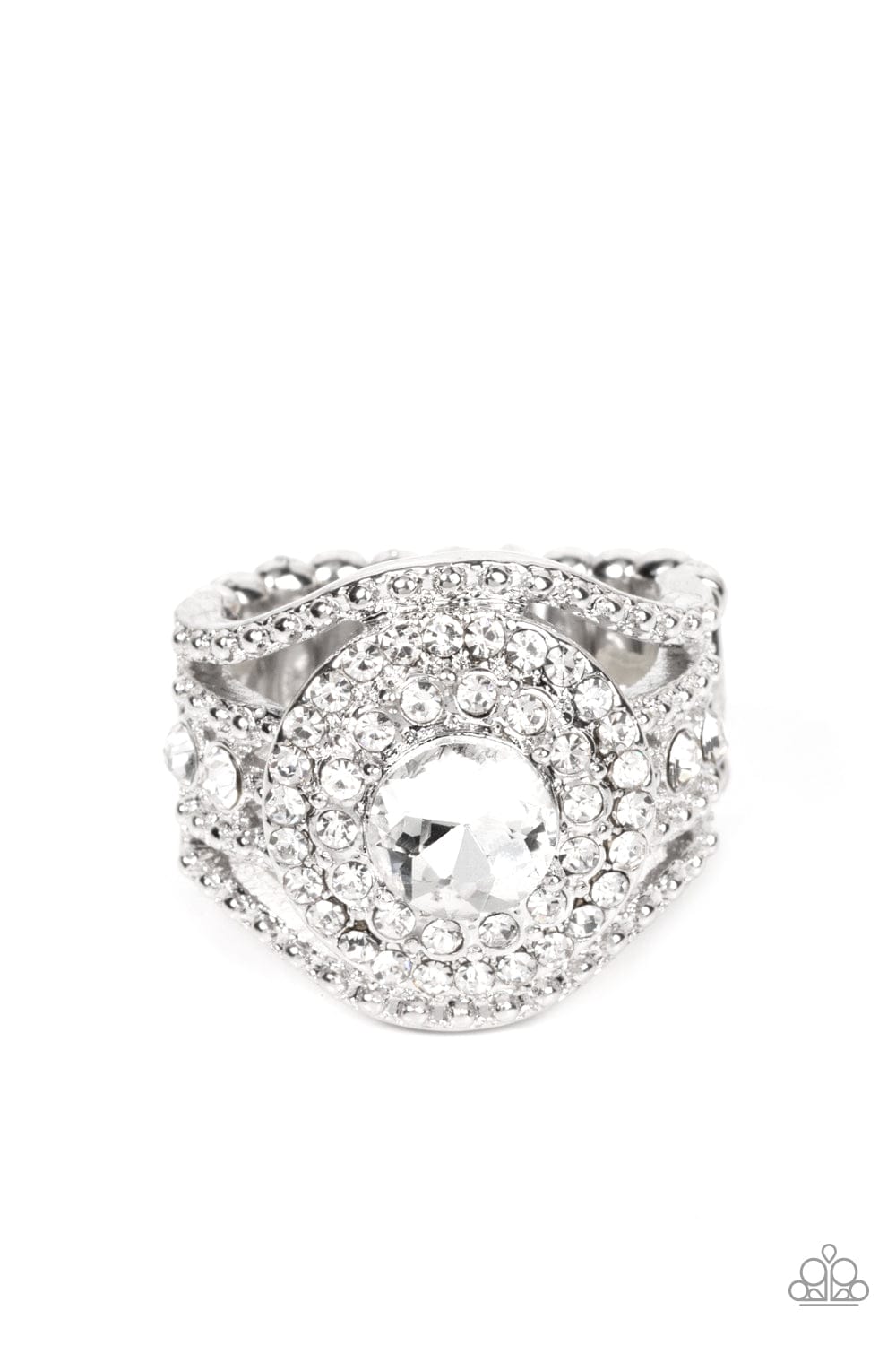 Paparazzi Accessories Ring Understated Drama - White