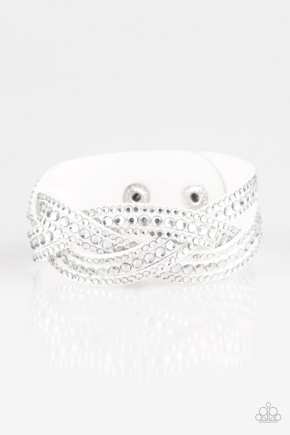 Paparazzi Accessories Bracelet Bring On The Bling - White