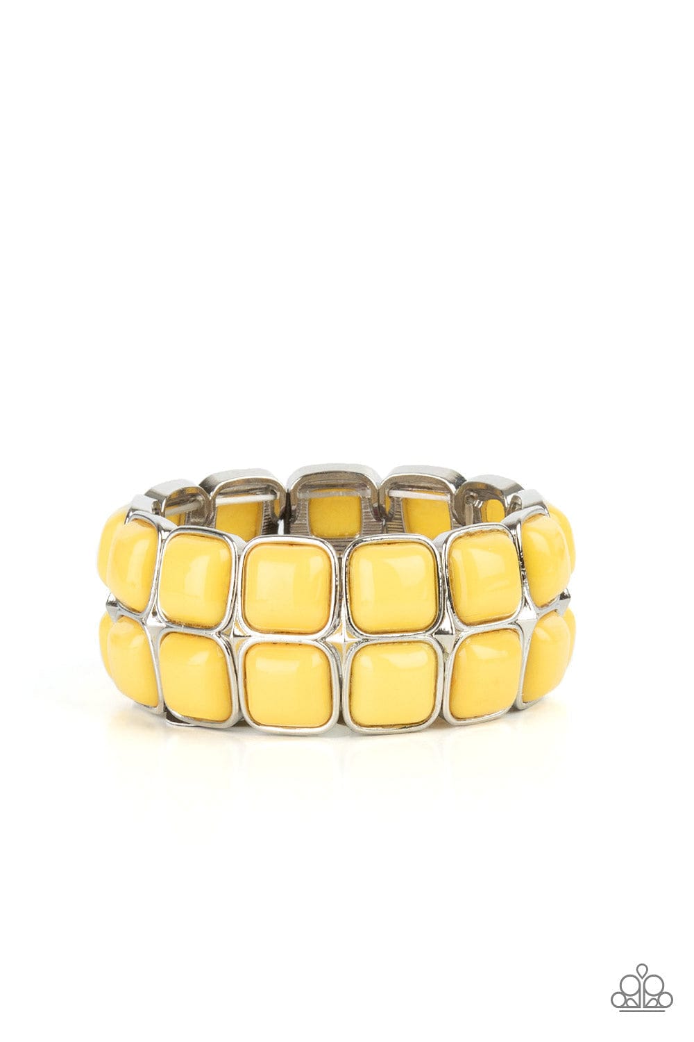 Paparazzi Accessories Bracelet Double The DIVA-ttitude - Yellow