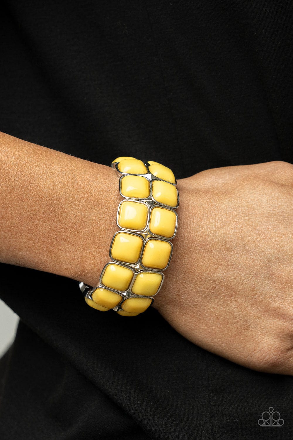 Paparazzi Accessories Bracelet Double The DIVA-ttitude - Yellow