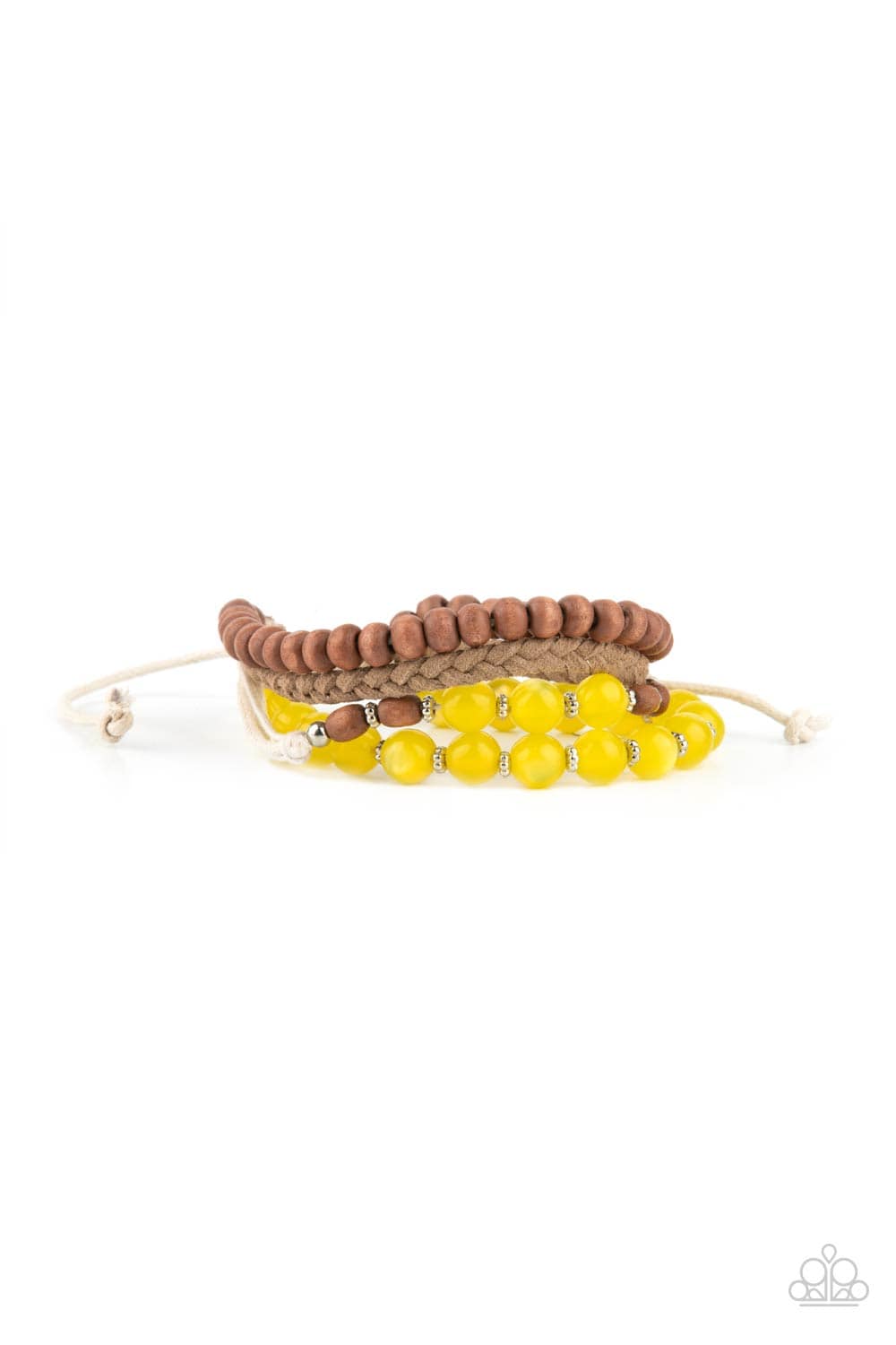 Paparazzi Accessories Bracelet Down HOMESPUN - Yellow