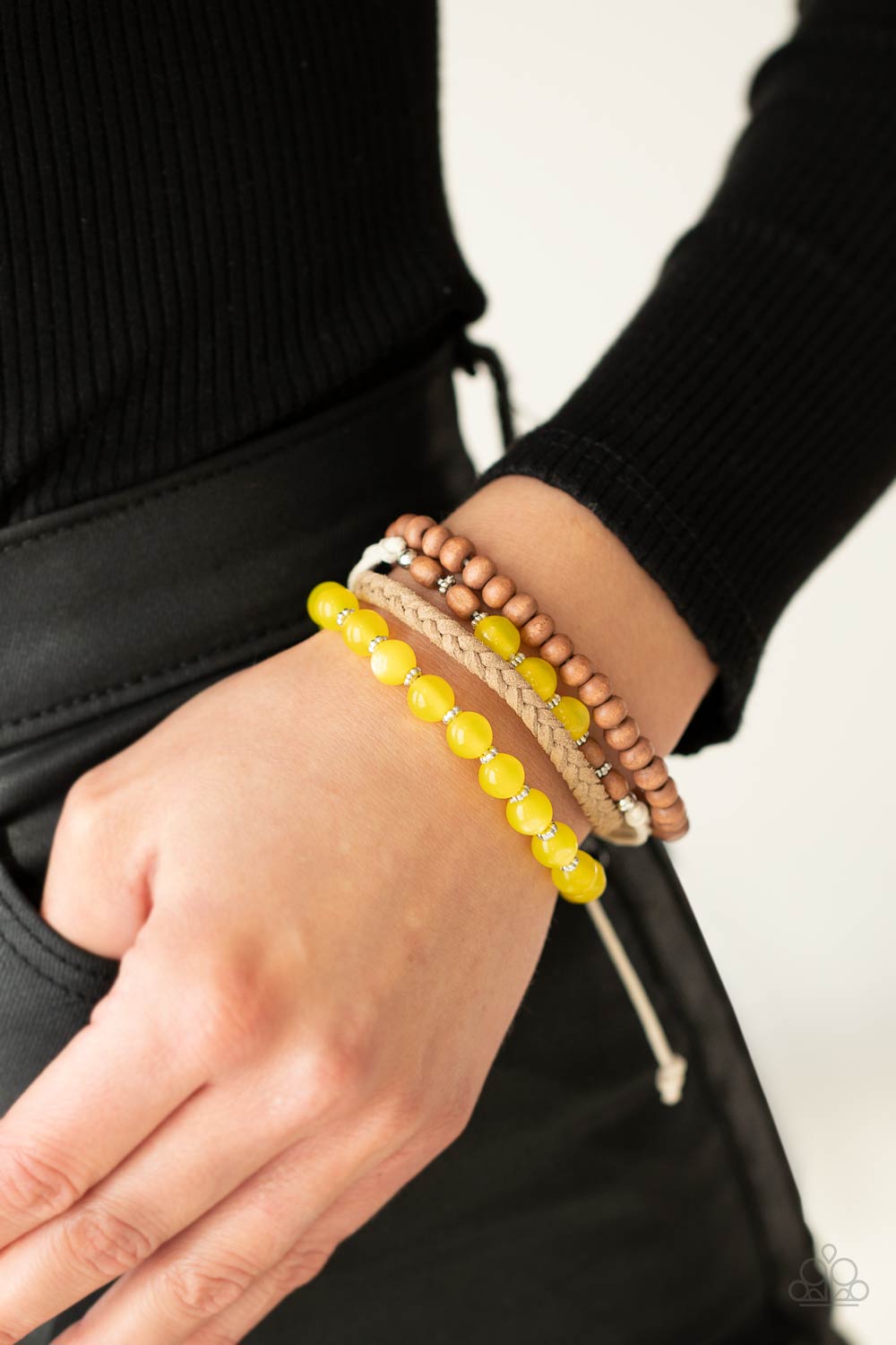 Paparazzi Accessories Bracelet Down HOMESPUN - Yellow