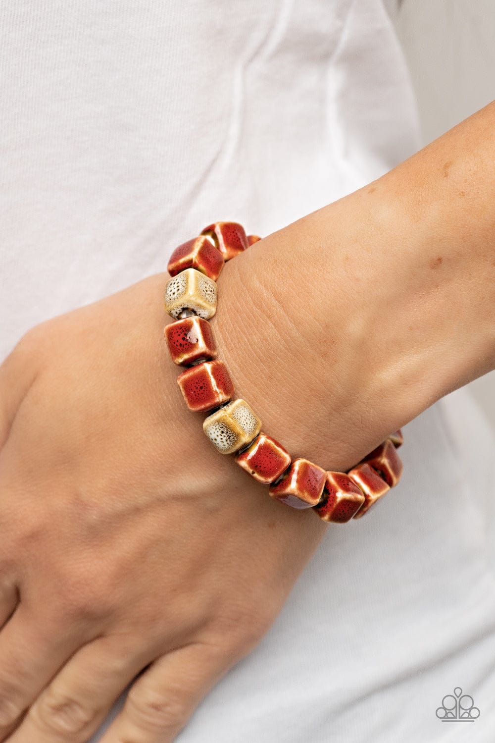 Paparazzi Accessories Bracelet Glaze Craze - Red