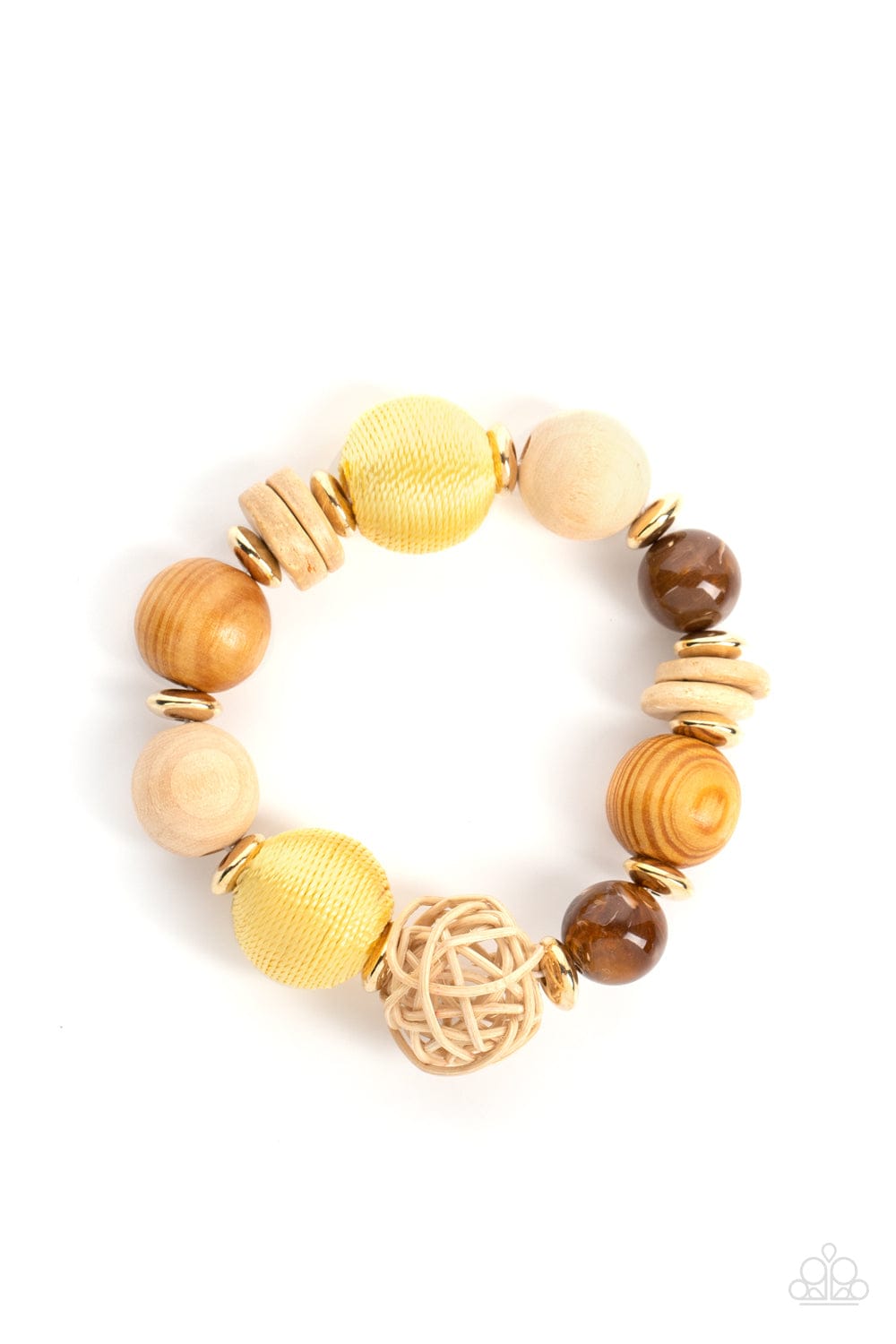 Paparazzi Accessories Bracelet Happily Homespun - Yellow
