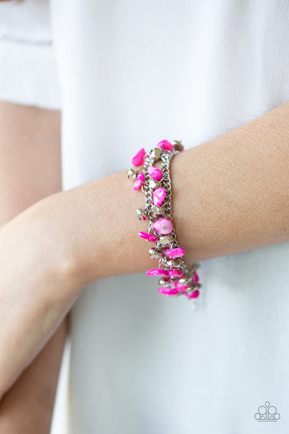 Paparazzi Accessories Bracelet Plentiful Pebbles - Pink