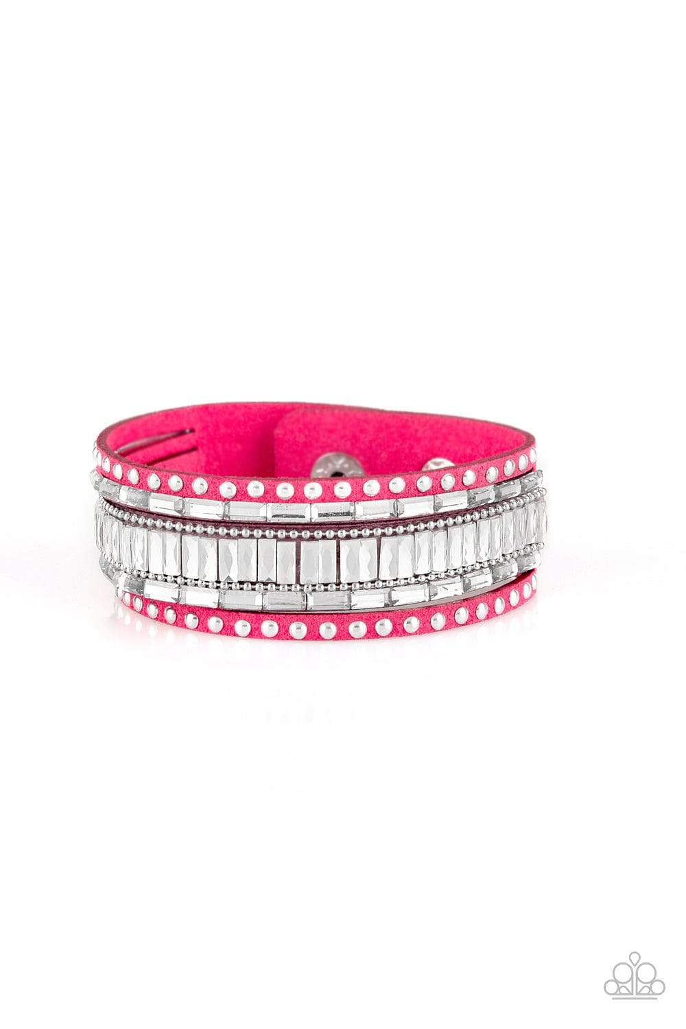 Paparazzi Accessories Bracelet Rock Star Rocker - Pink