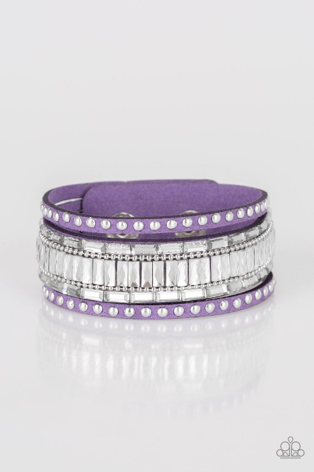 Paparazzi Accessories Bracelet Rock Star Rocker - Purple