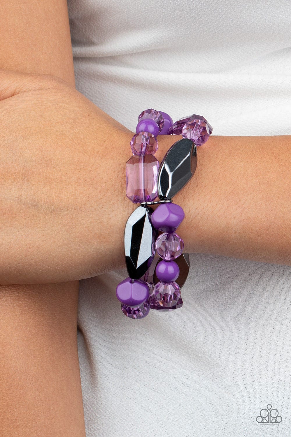 Paparazzi Accessories Bracelet Rockin Rock Candy - Purple