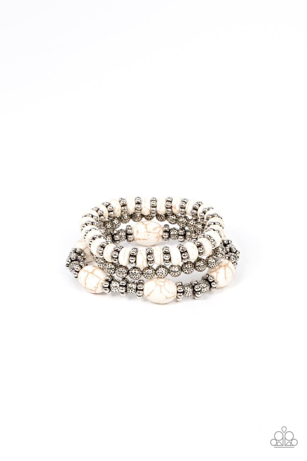 Paparazzi Accessories Bracelet Take by SANDSTORM - White