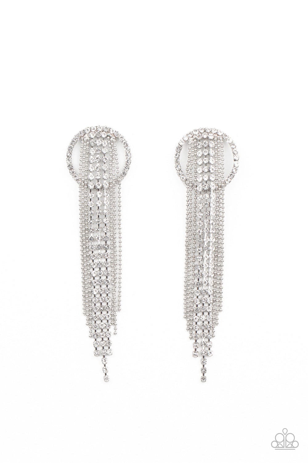 Paparazzi Accessories Earring Dazzle by Default - White