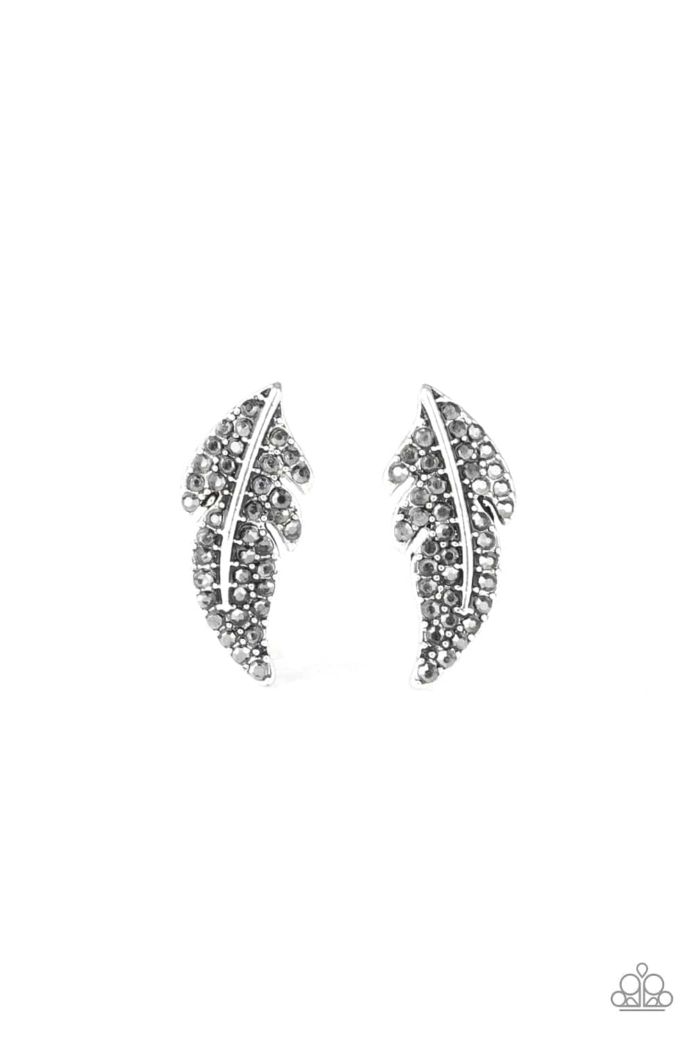 Paparazzi Accessories Earring Feathered Fortune - Silver