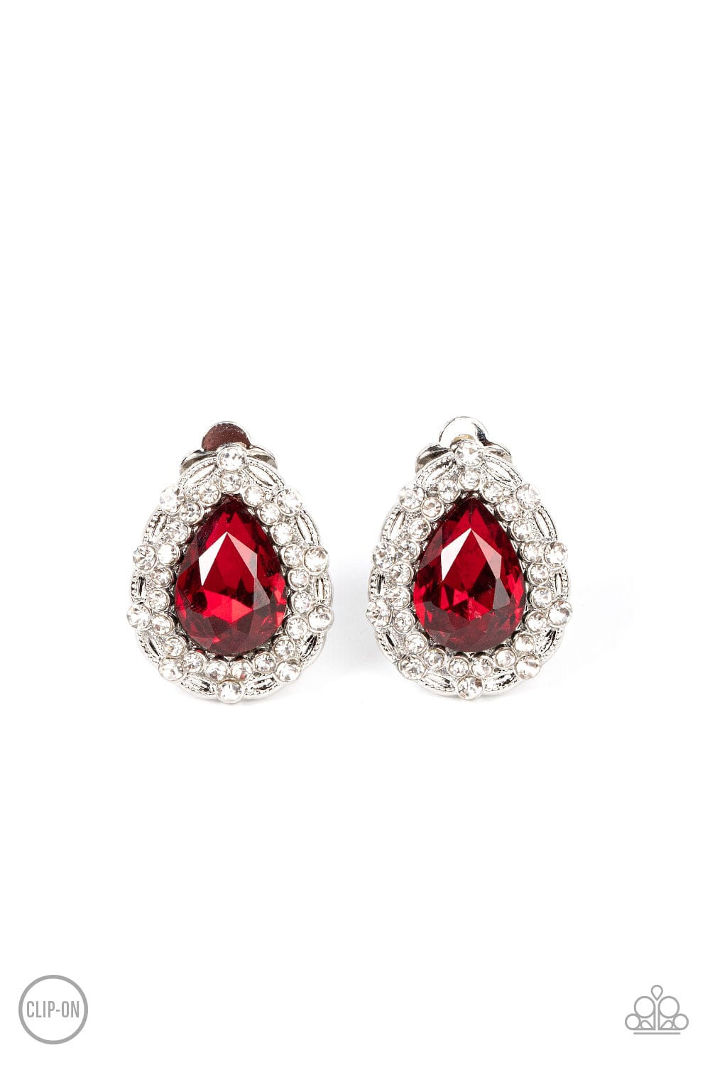 Paparazzi Accessories Earring Haute Happy Hour - Red