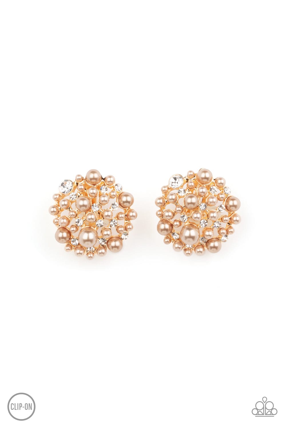 Paparazzi Accessories Earring Head To Toe Twinkle - Brown