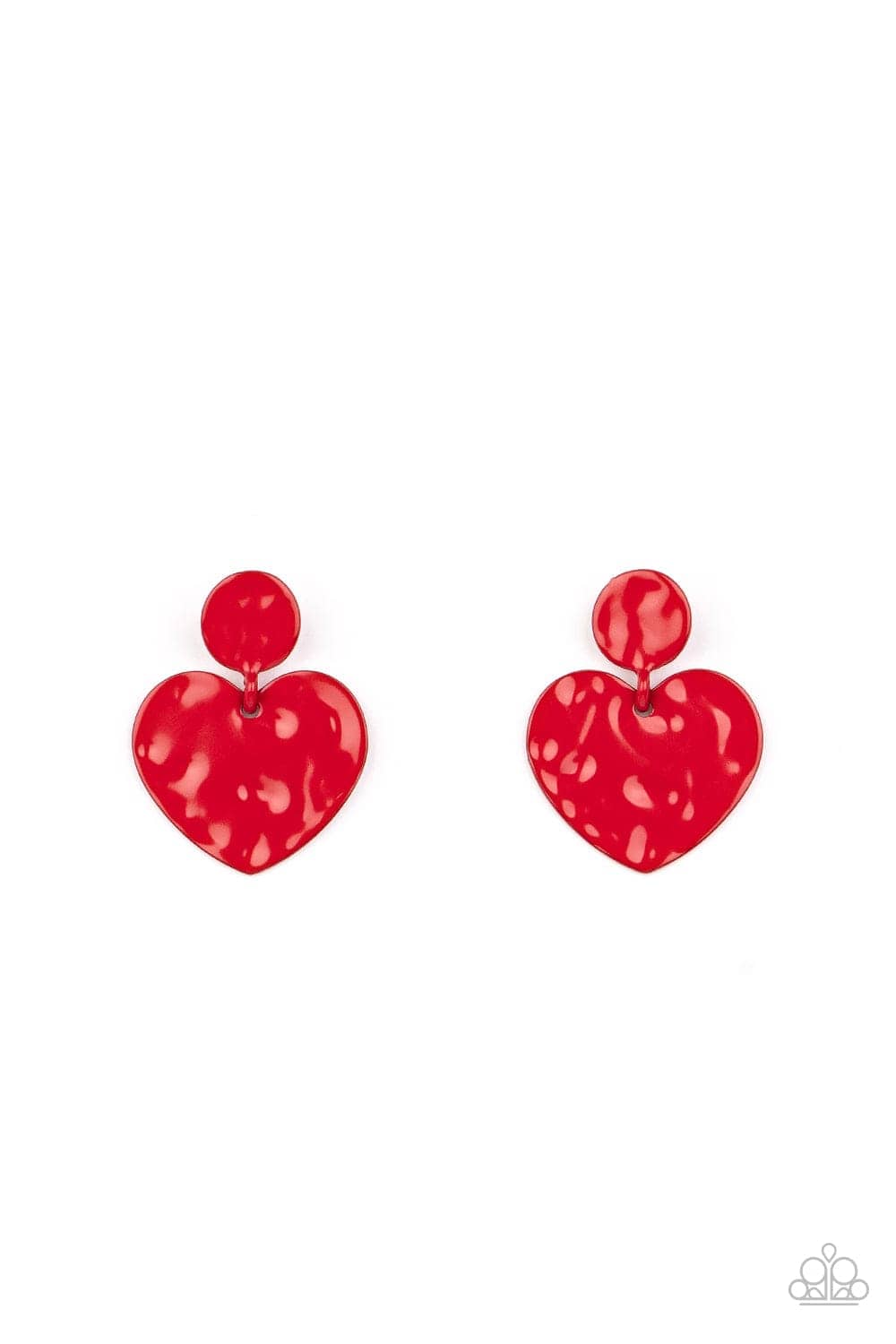 Paparazzi Accessories Earring Just a Little Crush - Red