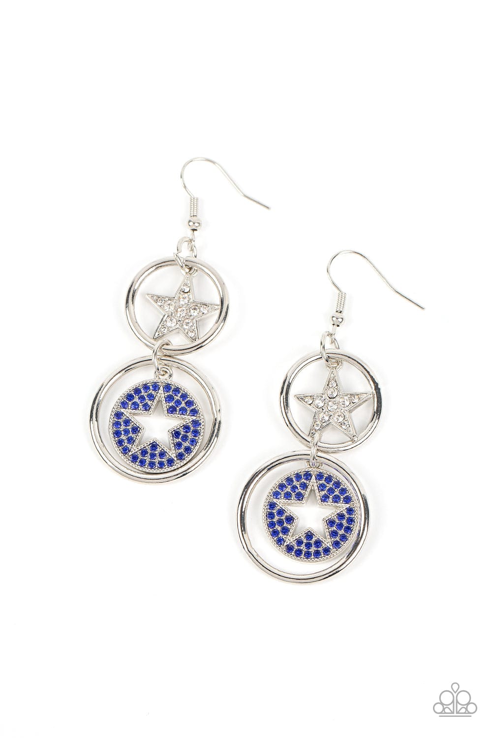 Paparazzi Accessories Earring Liberty and SPARKLE for All - Blue
