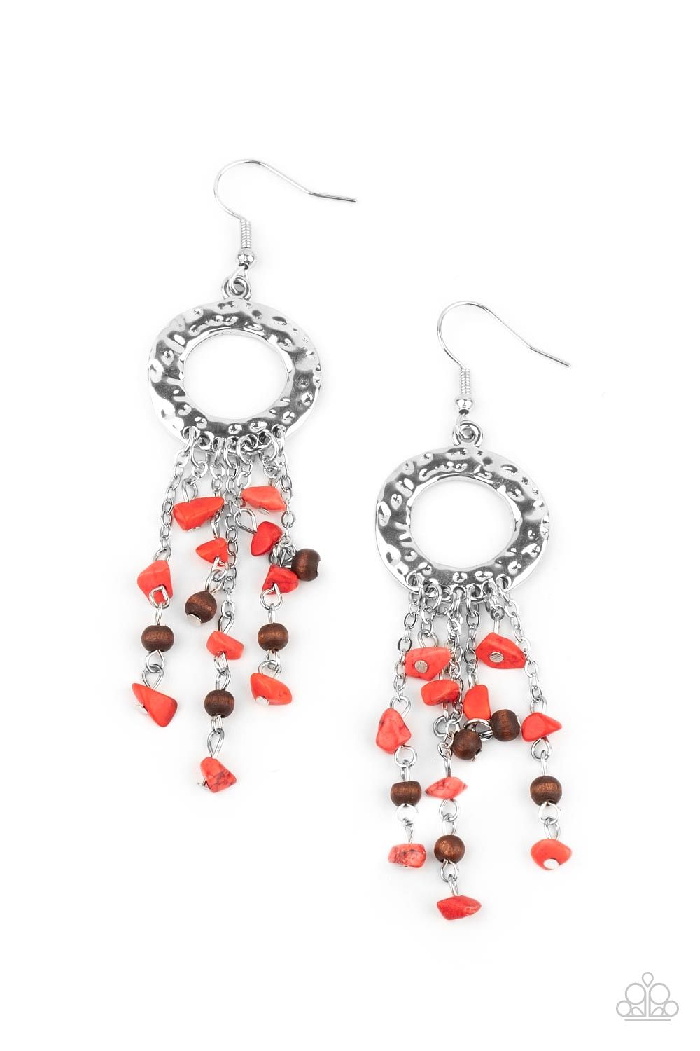 Paparazzi Accessories Earring Primal Prestige - Red