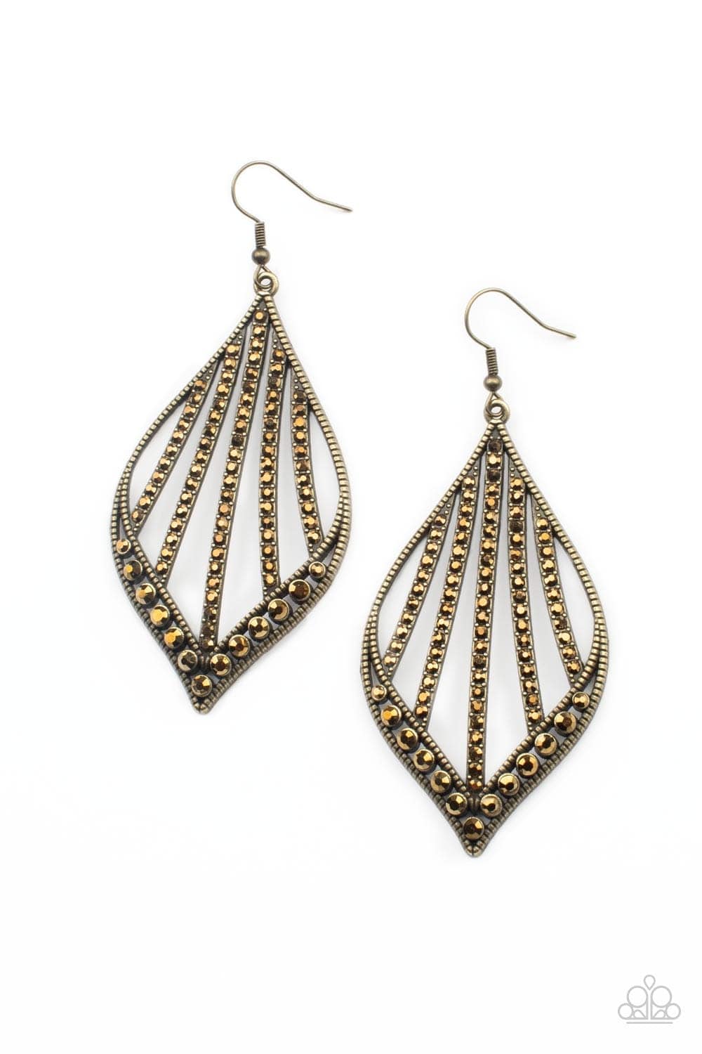 Paparazzi Accessories Earring Showcase Sparkle - Brass