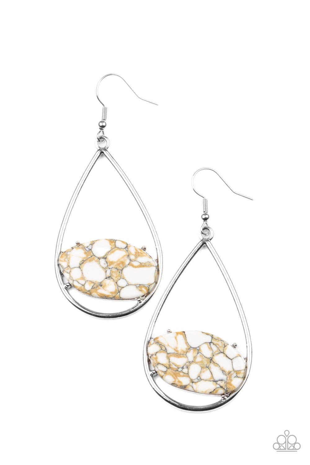 Paparazzi Accessories Earring Tropical Terrazzo - White