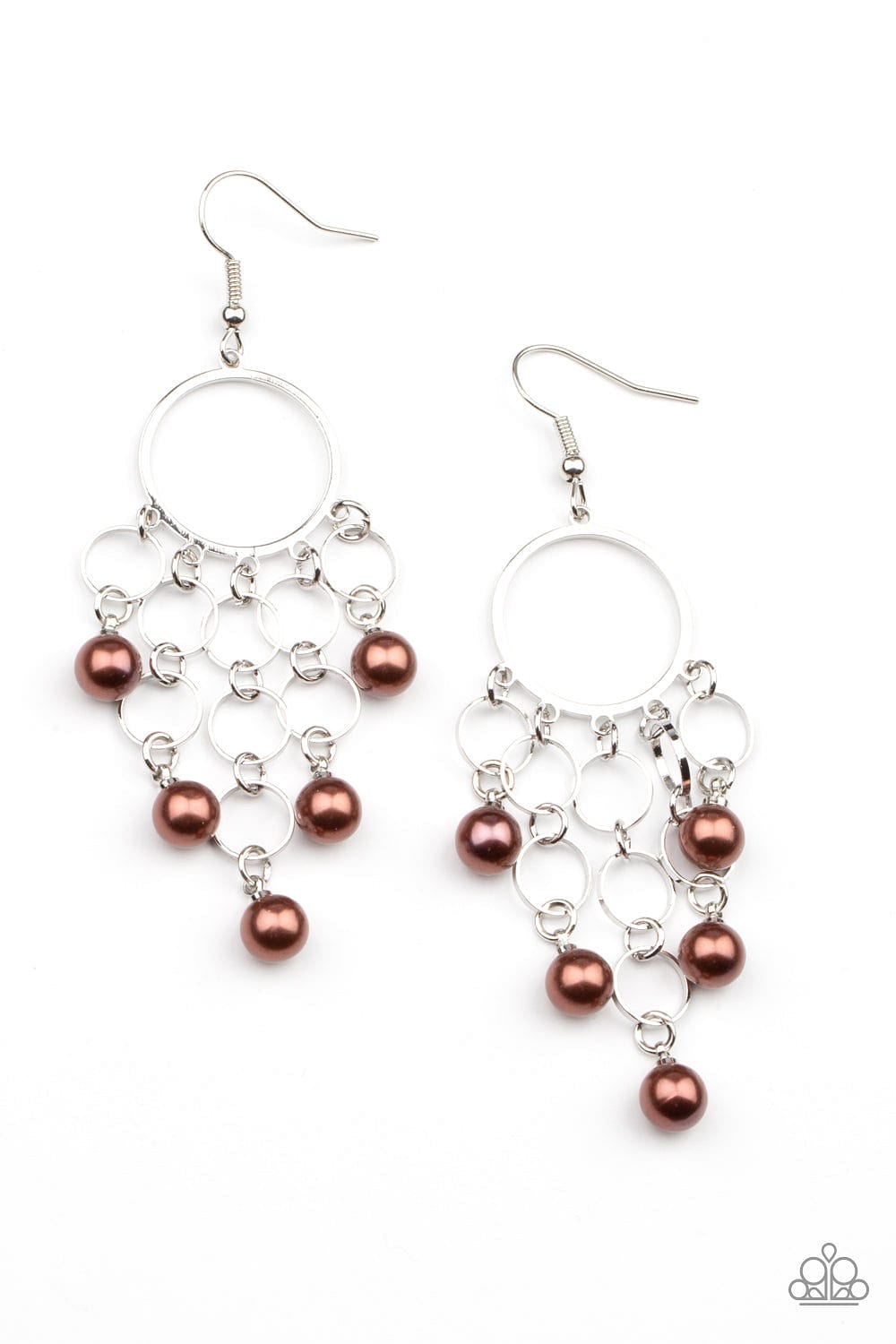Paparazzi Accessories Earring When Life Gives You Pearls - Brown