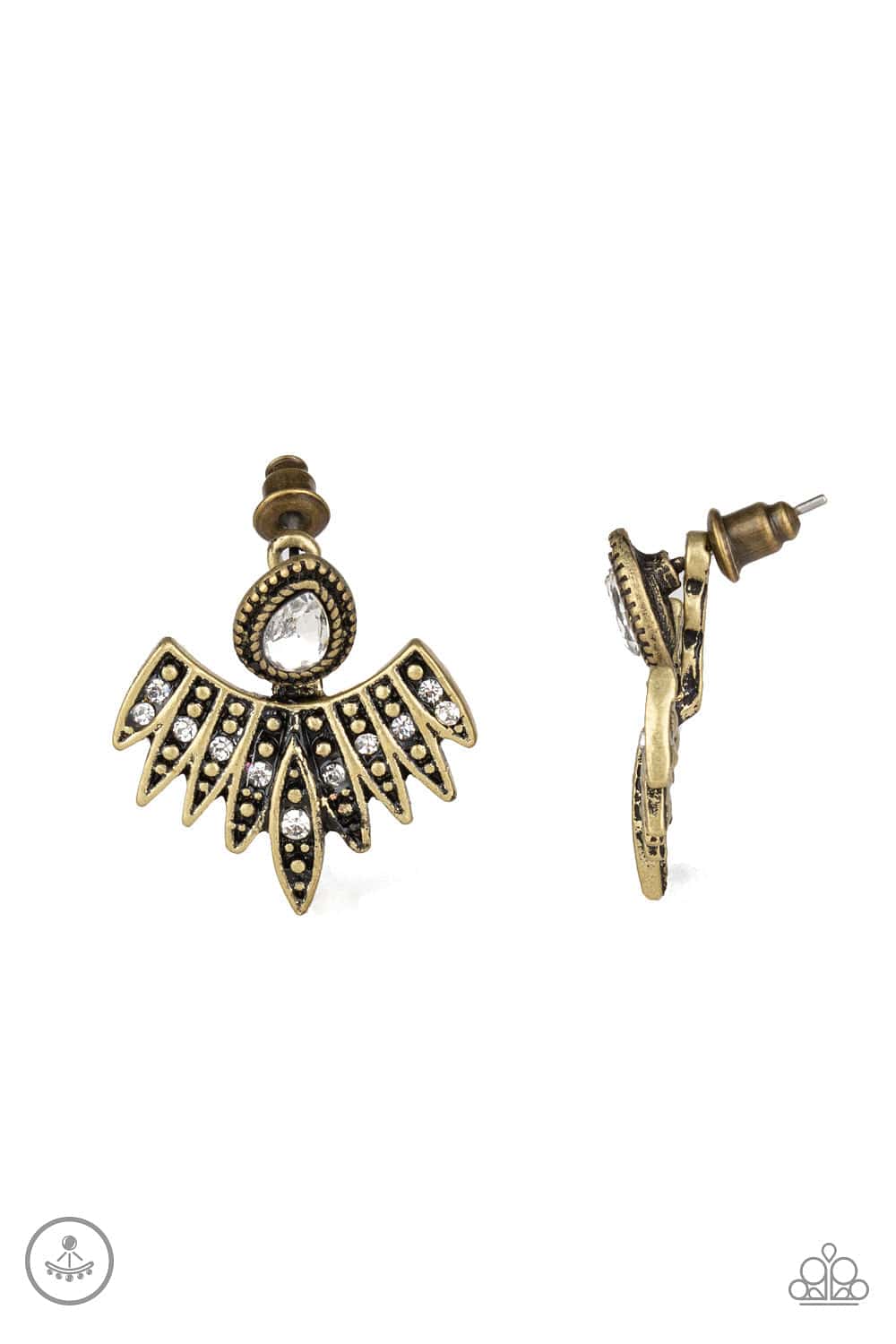 Paparazzi Accessories Earring Wing Fling - Brass