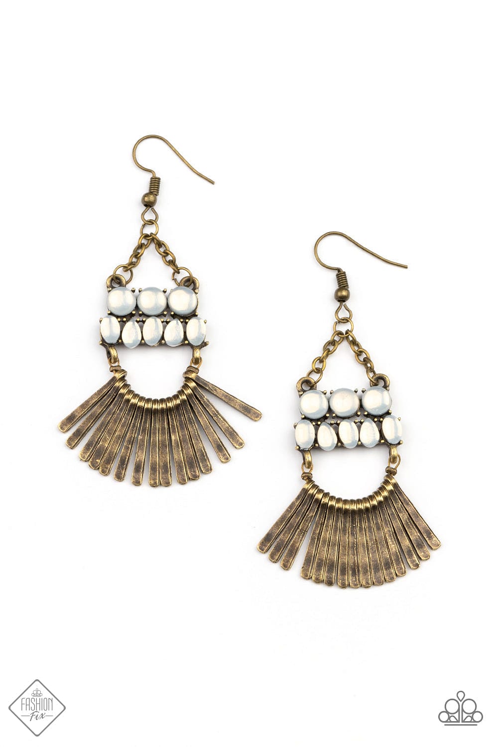 Paparazzi Accessories Earrings A FLARE For Fierceness - Brass