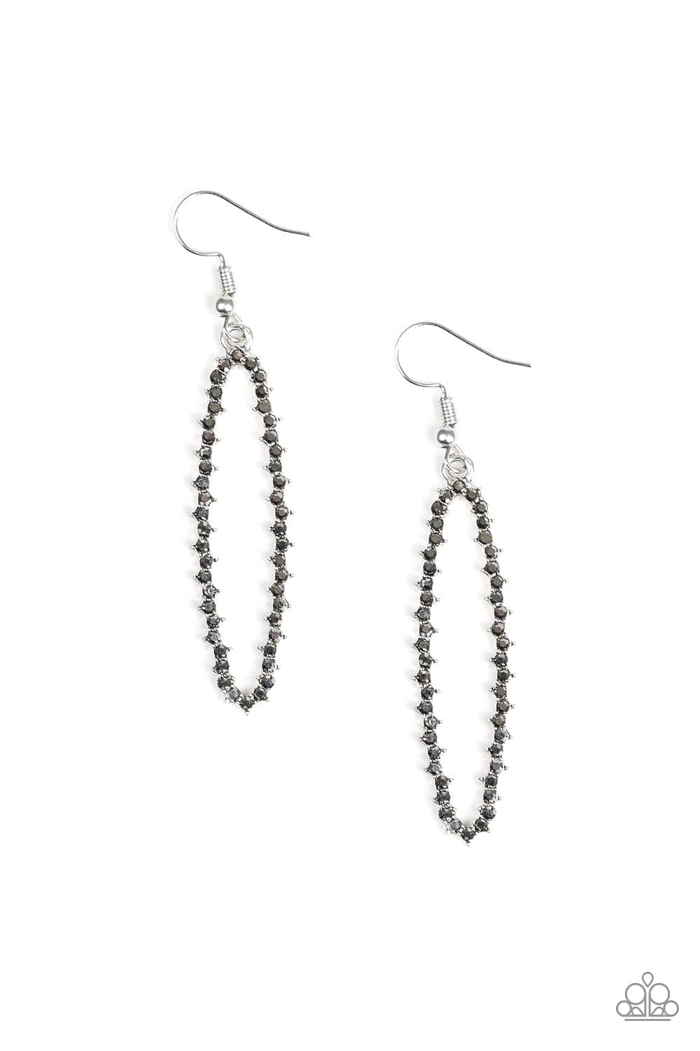 Paparazzi Accessories Earrings A Little GLOW-mance - Silver