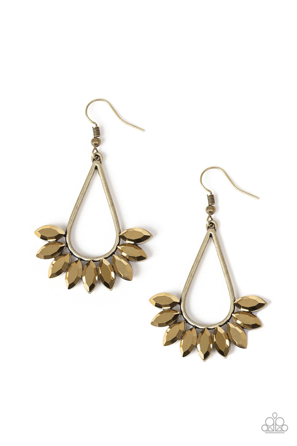 Paparazzi Accessories Earrings Be On Guard - Brass