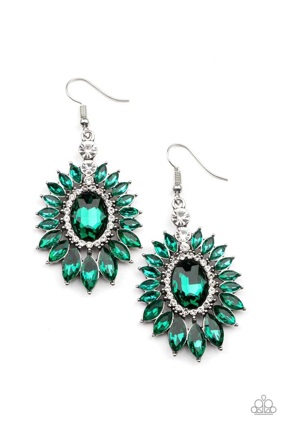 Paparazzi Accessories Earrings Big Time Twinkle - Green
