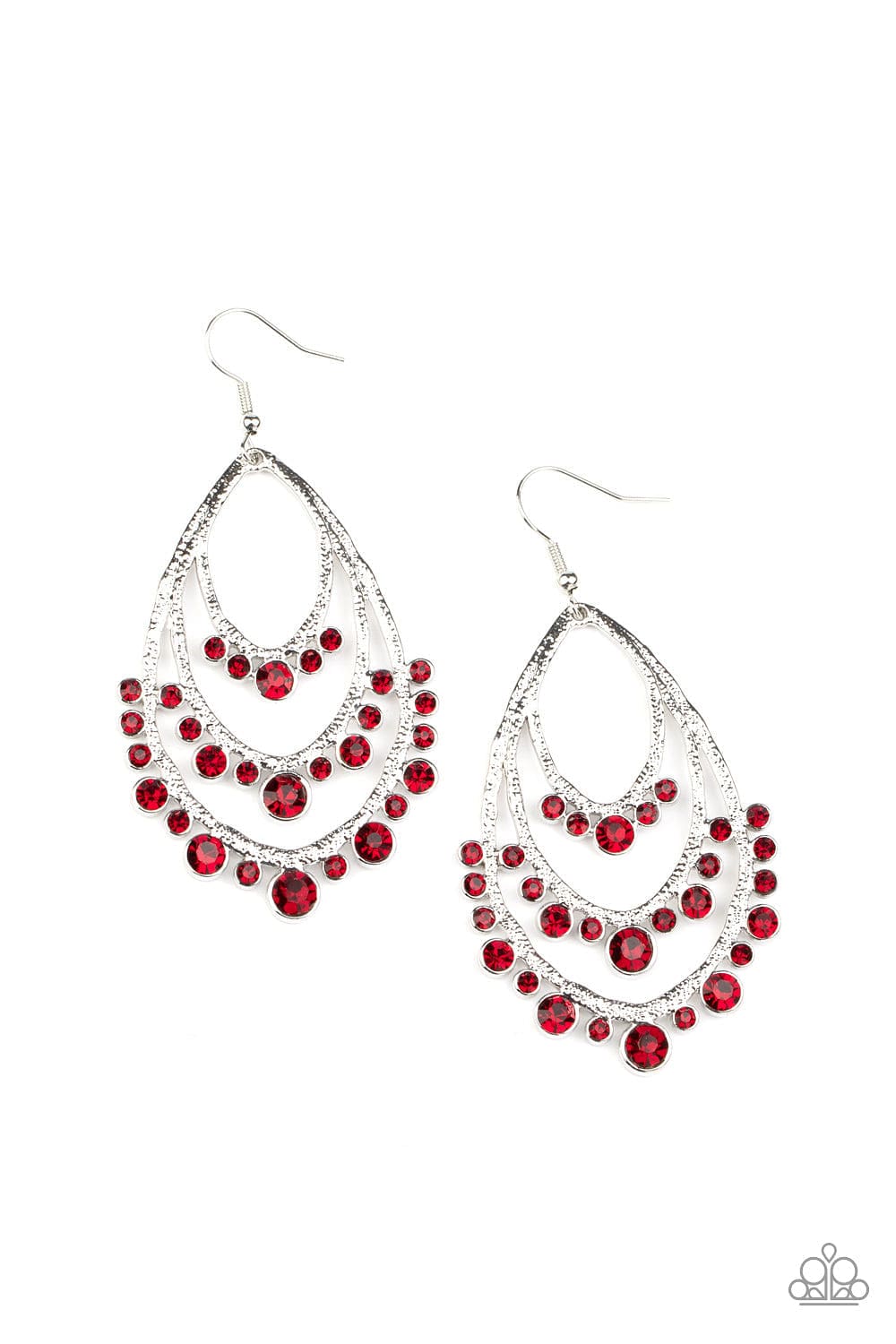 Paparazzi Accessories Earrings Break Out In TIERS - Red