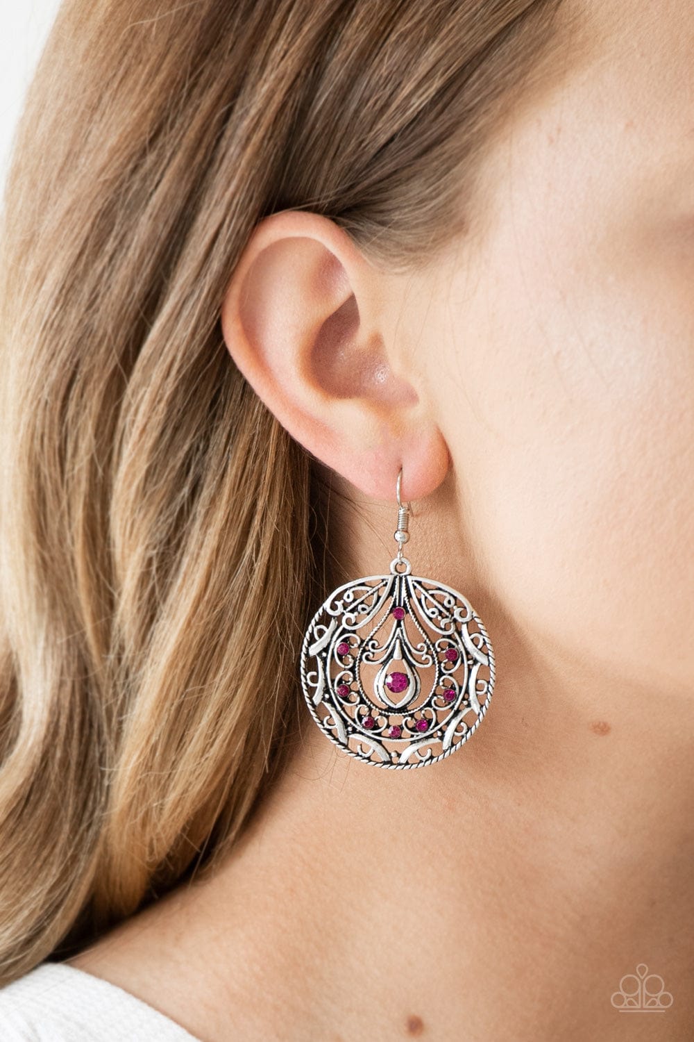 Paparazzi Accessories Earrings Choose To Sparkle - Pink