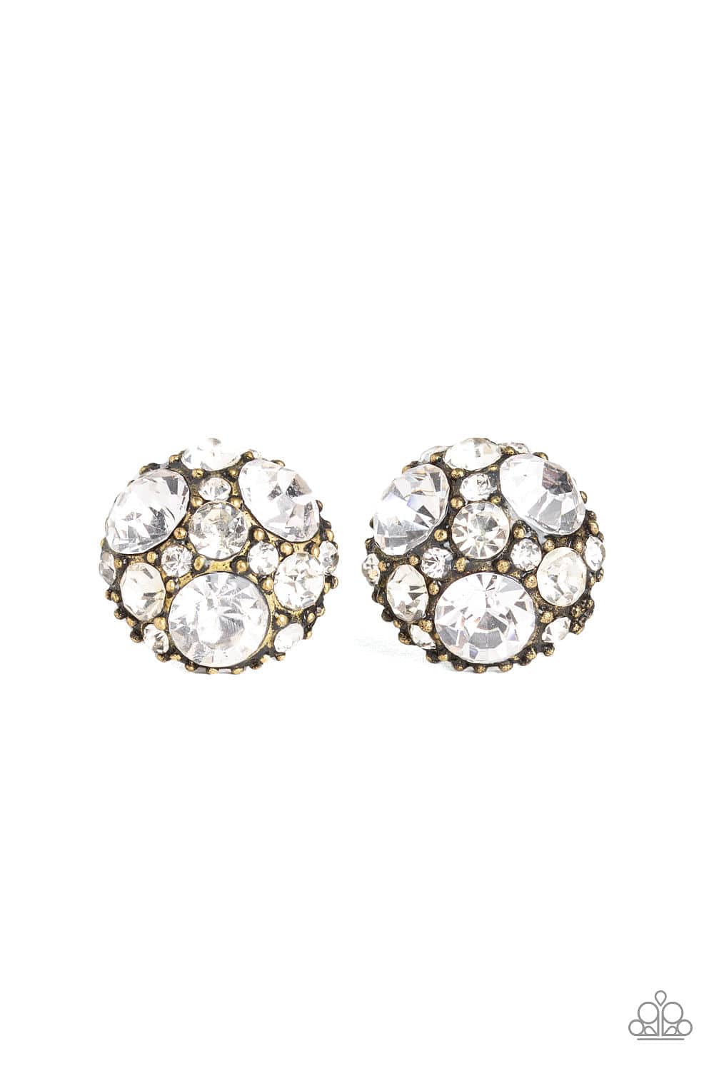 Paparazzi Accessories Earrings Diamond Daze - Brass