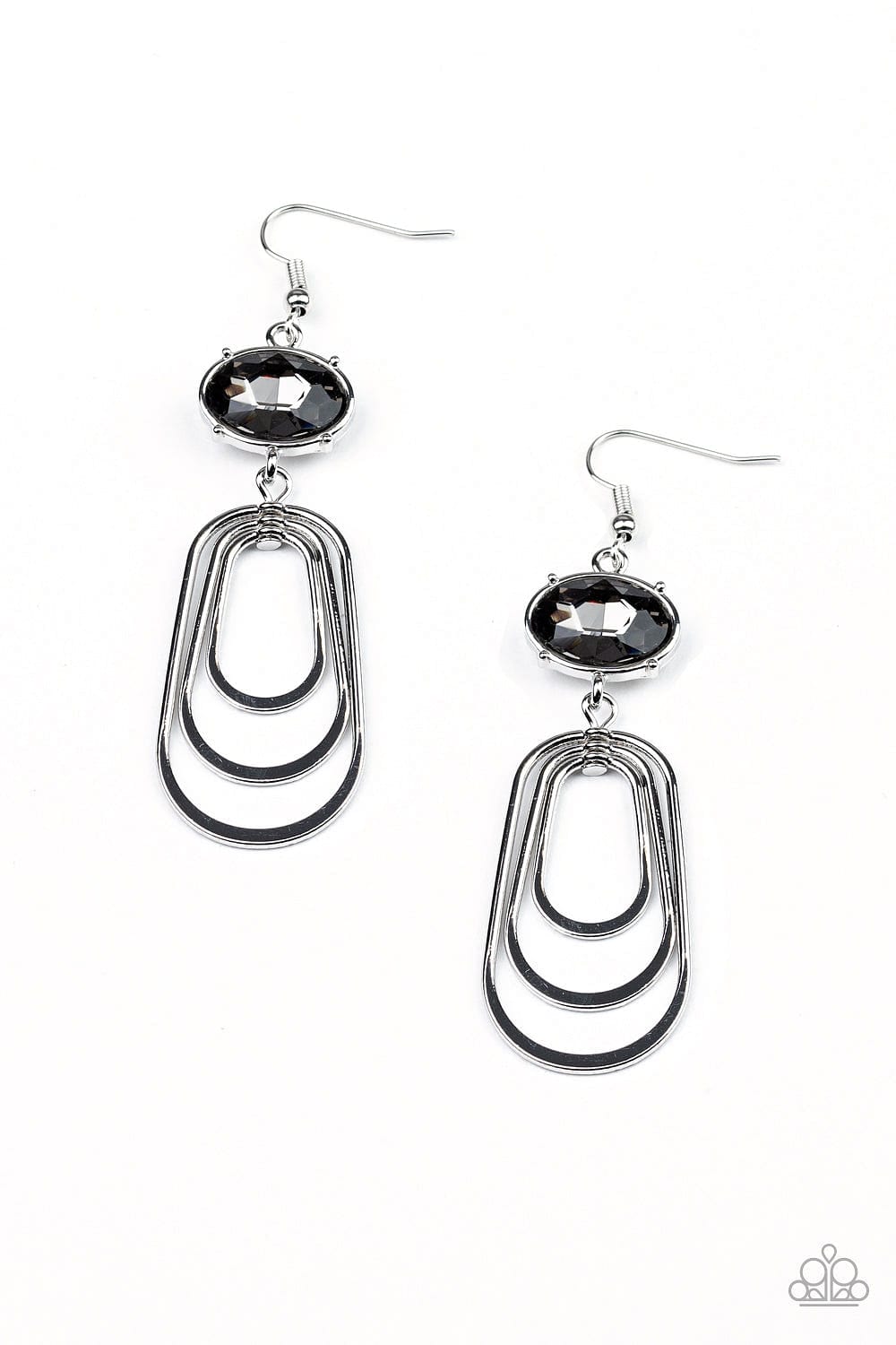 Paparazzi Accessories Earrings Drop-Dead Glamorous - Silver