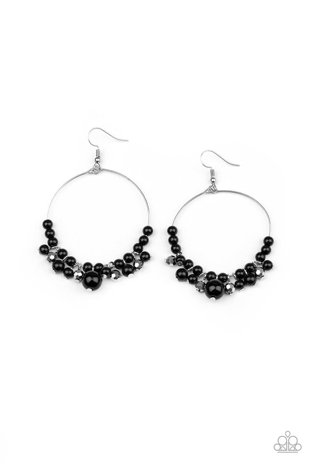 Paparazzi Accessories Earrings Effortless Effervescence - Black