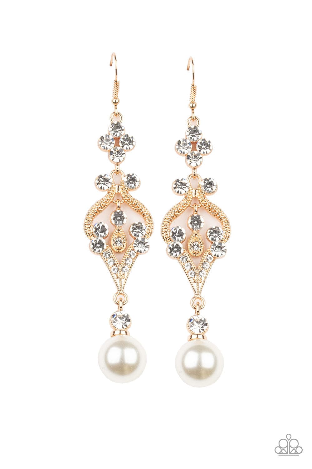Paparazzi Accessories Earrings Elegantly Extravagant - Gold