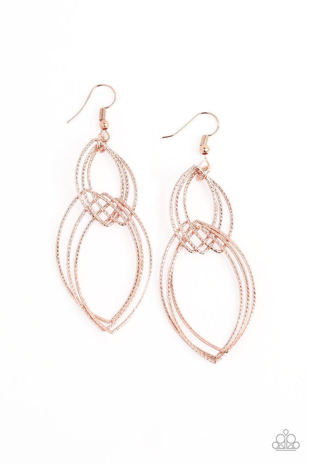 Paparazzi Accessories Earrings Endless Echo - Rose Gold