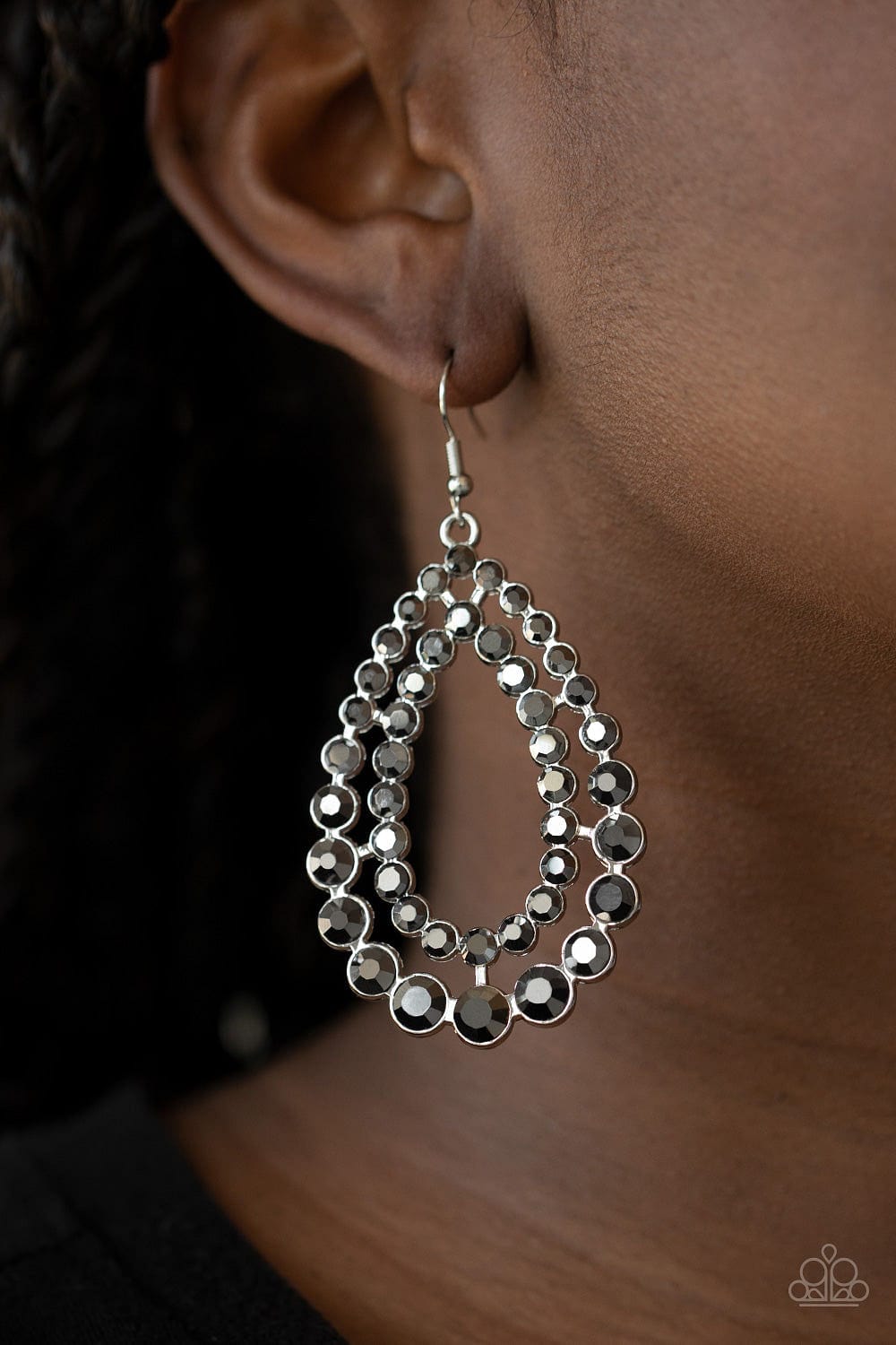 Paparazzi Accessories Earrings Glacial Glaze - Silver