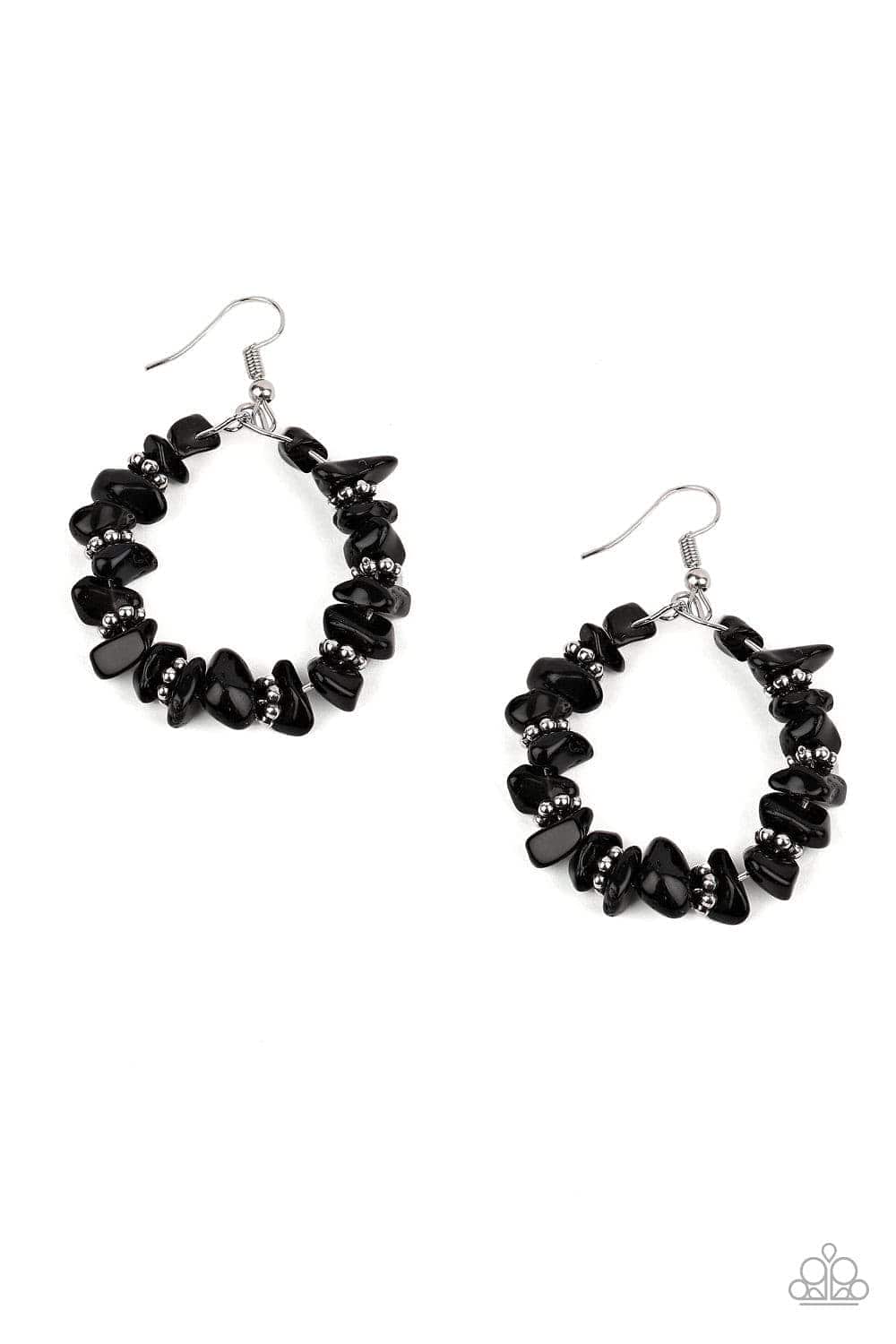 Paparazzi Accessories Earrings Going for Grounded - Black