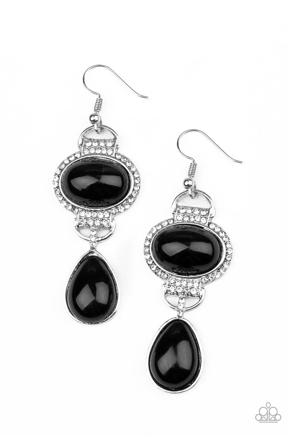 Paparazzi Accessories Earrings Icy Shimmer - Black