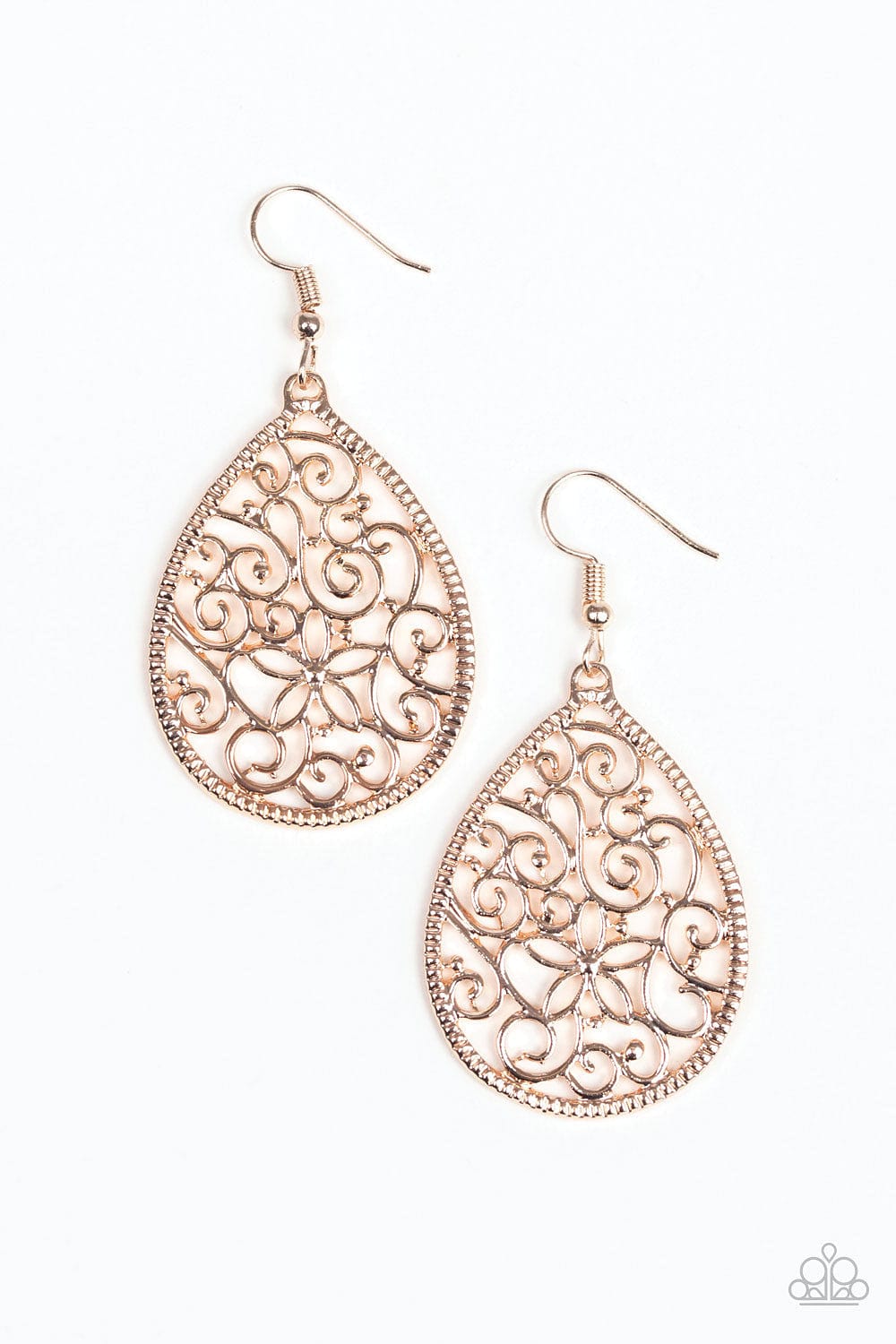 Paparazzi Accessories Earrings Im Doing VINE - Rose Gold