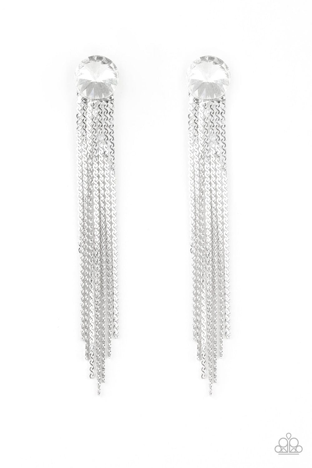 Paparazzi Accessories Earrings Level Up - White